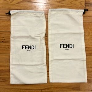 2 Fendi Roma dust bag 13”X 6”